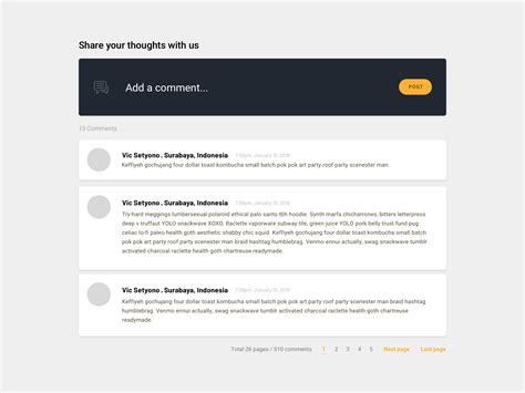 Comment Interface by Izuddin Helmi on Dribbble 