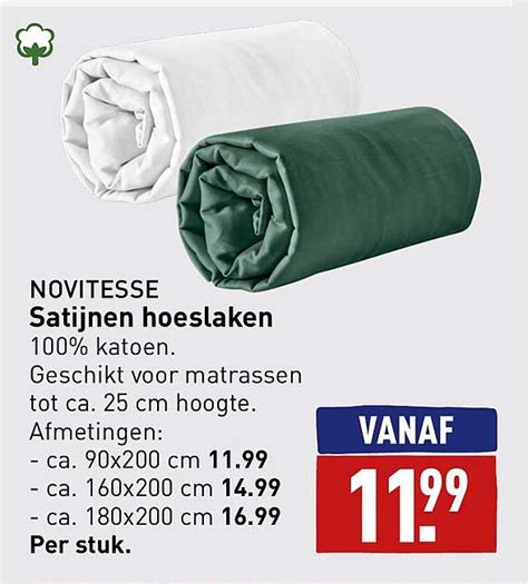 Novitesse Satijnen Hoeslaken Aanbieding Bij ALDI 1Folders Nl