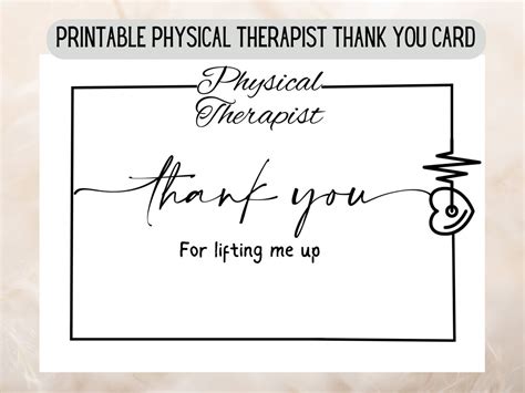 Physical Therapist T Cards For Pediatric Physical Therapy Thank You