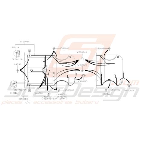 Sch Ma Faisceau Electrique Arri Re Origine Subaru Wrx Sti