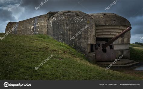 Batterie Canons Allemande Longues Sur Mer Commandait Emplacement