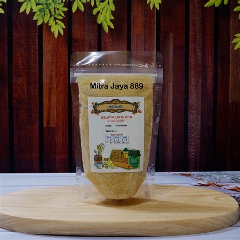 Jual Gelatin Sapi Bubuk HALAL 100 Gram Gelatine Powder Food Grade 150