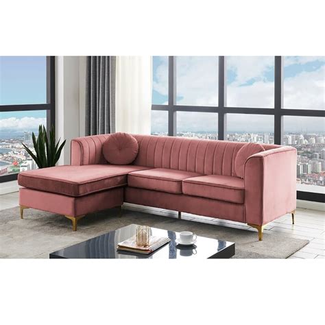 Cargill Wide Velvet Modular Sofa & Chaise - Fatima Furniture