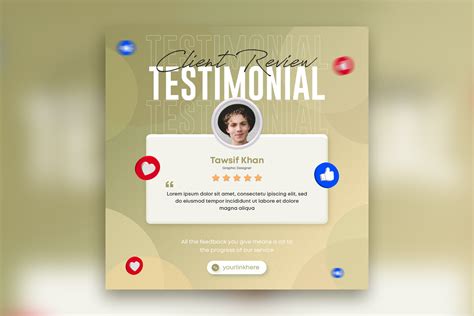 Testimonial Social Media Post Template Graphic By Tawsif S Creation