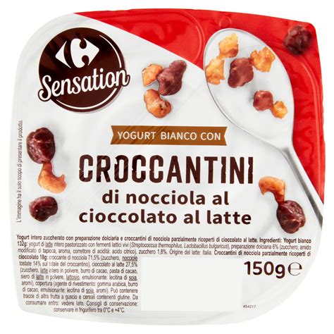 Carrefour Sensation Yogurt Bianco Con Croccantini Di Nocciola Al