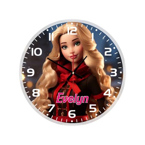 Mattel Barbie Fashion Glass Wall Clock For Your Kids Décor