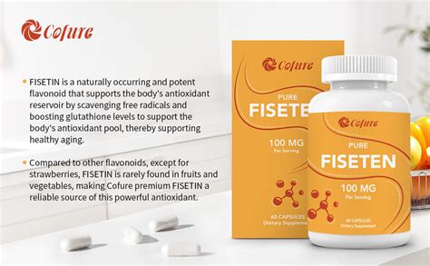 Amazon.com: Fisetin 100mg - Natural Bioflavonoid Polyphenols Supplement ...