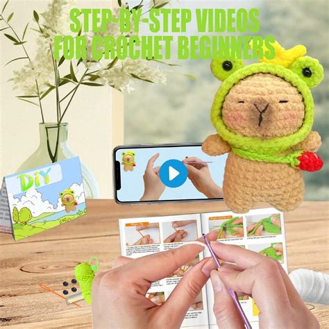 DIY Frosch Hut Capybara Häkelset für Anfänger Amigurumi gefüllte Tiere