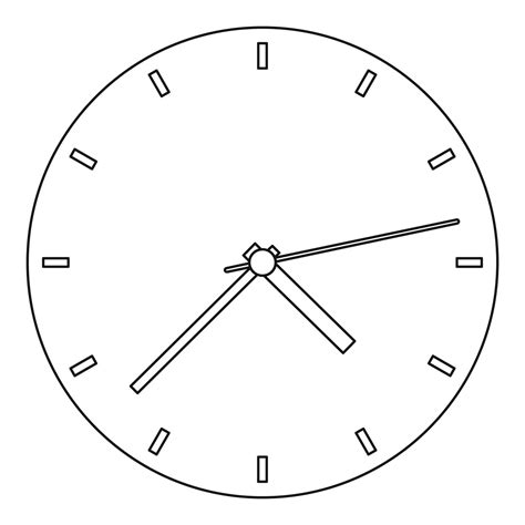 Fine Clock Icon Outline Style Vector Art At Vecteezy