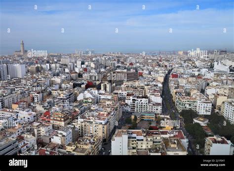 Casablanca Biggest City In Morocco Cityscape Of Downtown Casablanca