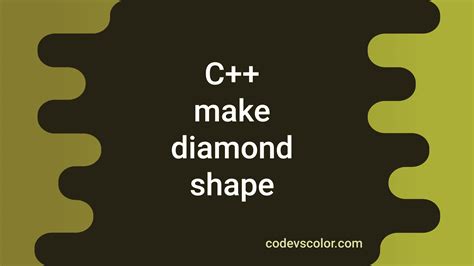 C Program To Print A Diamond Shape Star Pattern Codevscolor