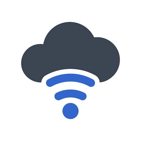 Icono De Wifi En La Nube Vector Premium