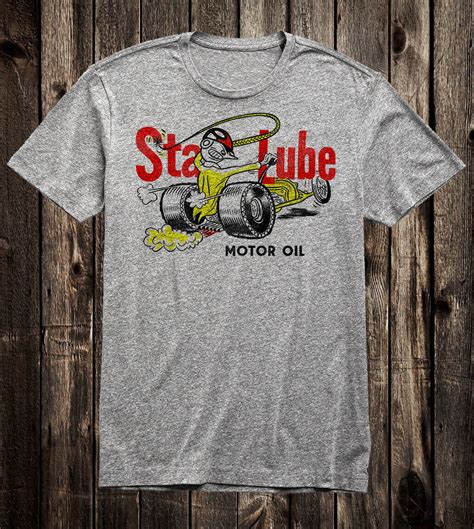 Hot Rod Tee T Shirt Drag Race Racing Nostalgia Sta Lube Motor Oil Speed Shop EBay