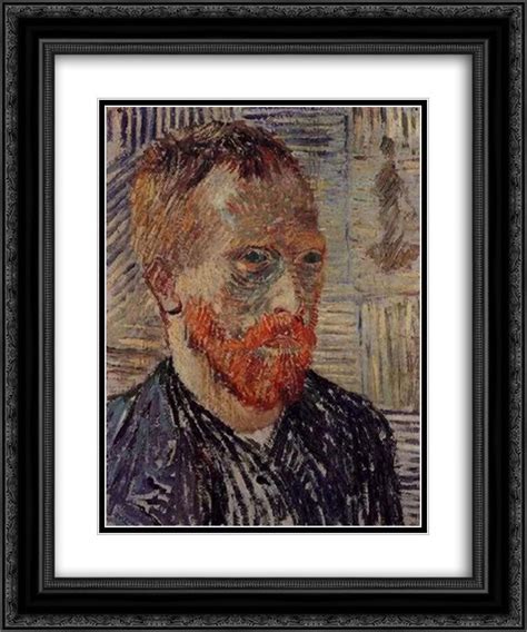 Vincent Van Gogh 2x Matted 20x24 Black Ornate Framed Art Print Self