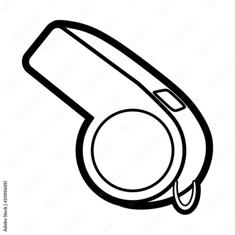 Cartoon Whistle Isolated On White Background Stock Vector | Adobe Stock