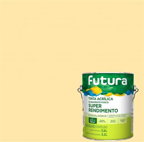 Tinta Acrilica Fosca Standard Lt Amarelo Canario Futura