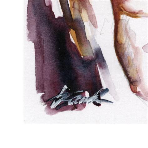 Nude Watercolor Prints Sensual Wall Hanging Abstract Male Etsy