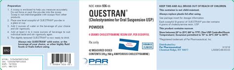 QUESTRAN Endo USA Inc FDA Package Insert