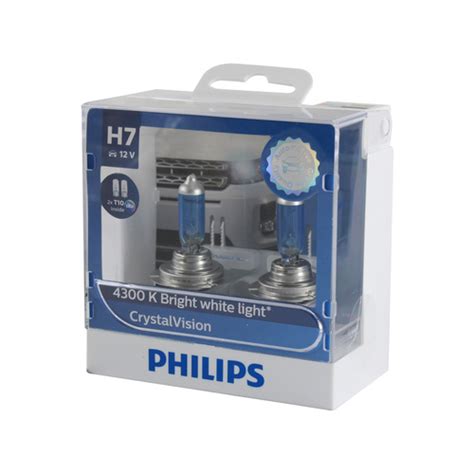 Genuine PHILIPS Crystal Vision Headlight Bulb H7 12V 55W PX26D - Single ...