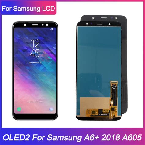 For Samsung Galaxy A6 Plus 2018 A605 Lcd Display Touch Screen Digitizer Assembly For Samsung A6