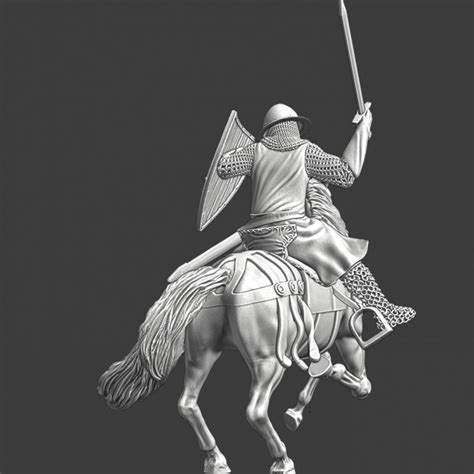 3d Printable Livonian Knights Sergeant Mounted By Northern Crusades