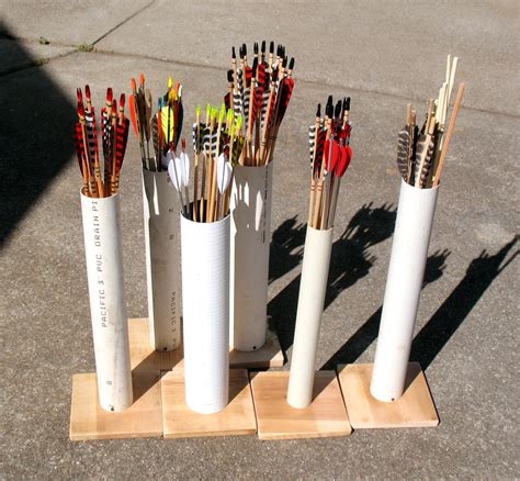 DIY Arrow Storage Rack Using PVC Plumbing Tube And A Wood Great Way To