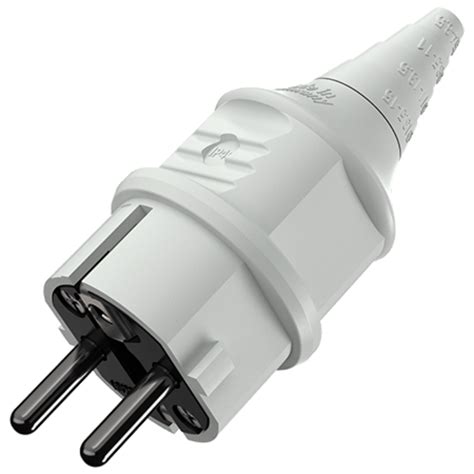 10749 MENNEKES grey ปลกตวผ รน SCHUKO 2P E 16A 230V IP44 Plug