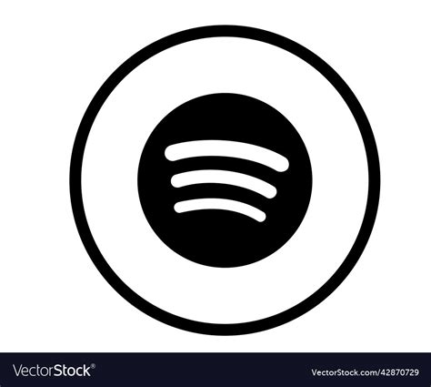 Spotify social media icon logo design element Vector Image