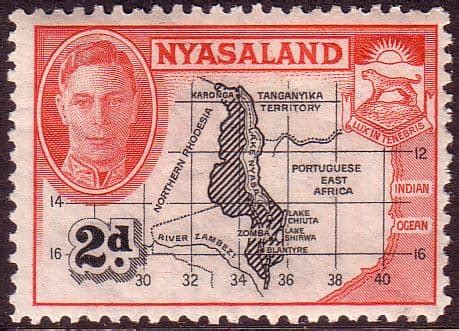 Nyasaland 1945 SG 147 Map Fine Mint