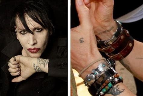 Marilyn Manson And Johnny Depp Matching Tattoos