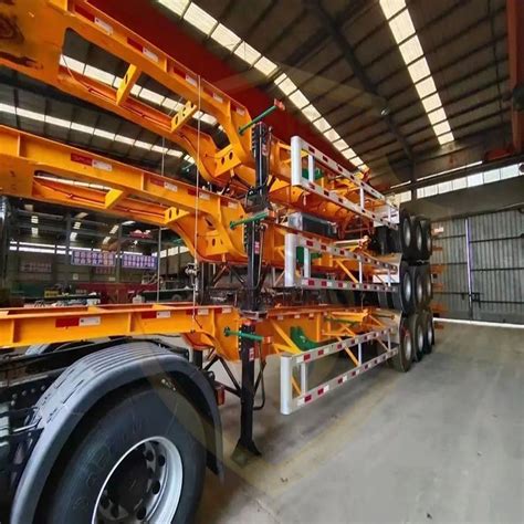 20FT 40FT Shipping Container Material Chassis 3 Axles Skeletal Heavy