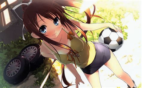 Masaüstü Illüstrasyon Anime girls karikatür Futbol topu Çizgi