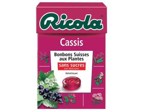 B 20 Etuis Ricola Cassis Ricola PCP Petite Confiserie De Poche