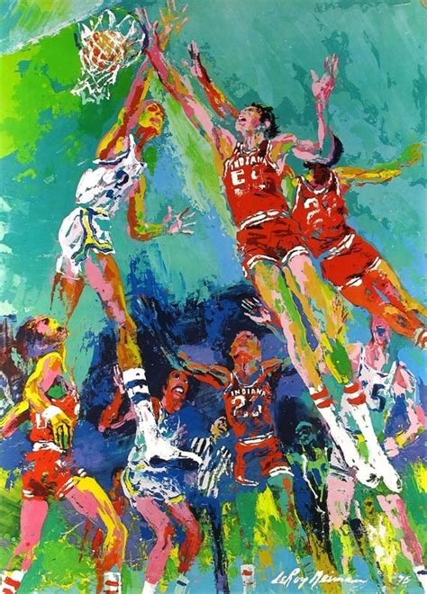 LeRoy Neiman basketball oil painting fine by Antsartworkoffice