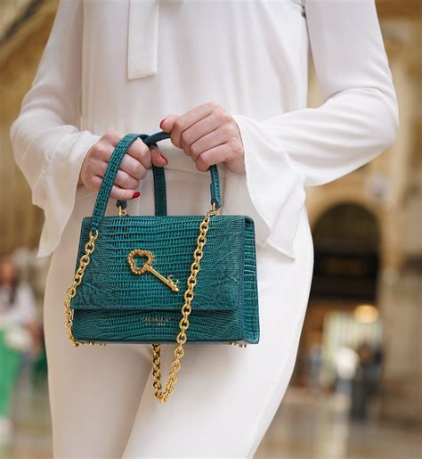 Luxury Jet Set Babe Turquoise Lizard Effect Slaylebrity