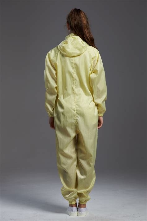 Unisex Esd Anti Static Jumpsuit Dust Free Lightweight For Semiconductor