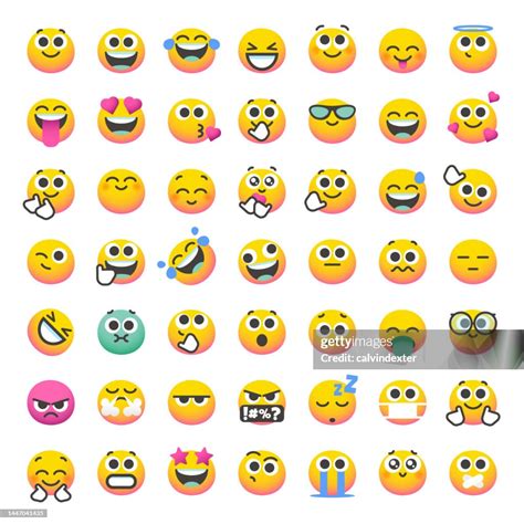 Emoticons Collection Blob Shapes And Color Gradients High Res Vector