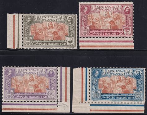 Italy Kingdom 1923 Propaganda Fide Complete Series Sass S 24 MNH