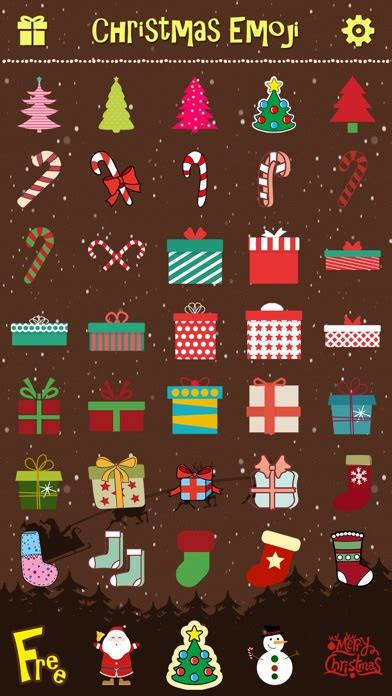 Merry Christmas Emoji - Holiday Emoticon Stickers & Emojis Icons for ...