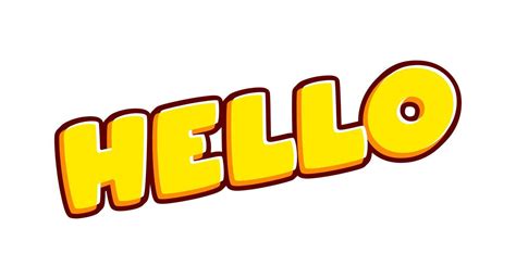 Hello Greeting Phrase Lettering Isolated On White Colourful Text