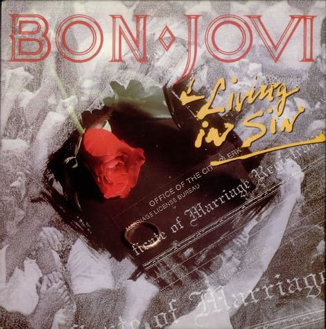 Bon Jovi Living In Sin UK 12 Vinyl Record Maxi Single JOV712 Living In