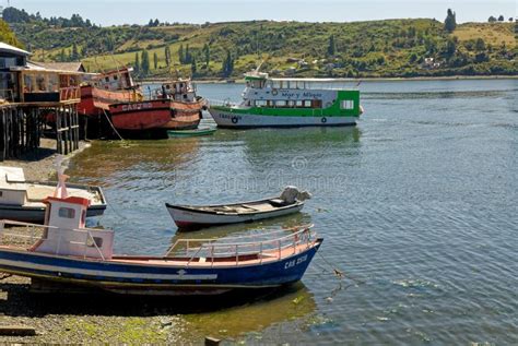 View Of Golfo De Ancud Castro Bay Chile Editorial Image Image Of