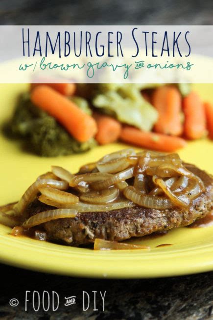 Hamburger Steaks With Brown Gravy And Onions