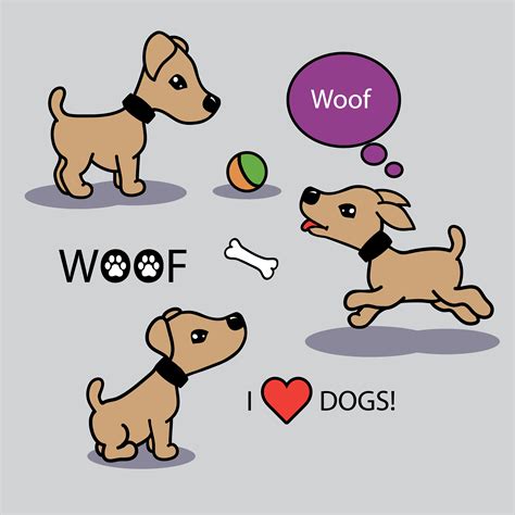 Vector set of funny cartoon dogs 443357 Vector Art at Vecteezy