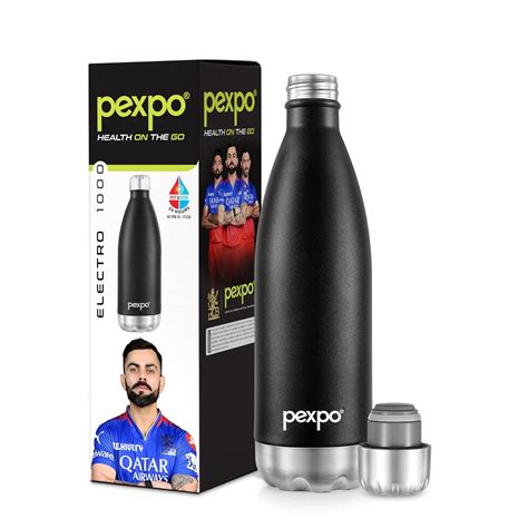 Pexpo Electro Pro 24 Hrs Hot Cold ISI Certified Stainless Steel Water Bottle 1000ml Knight