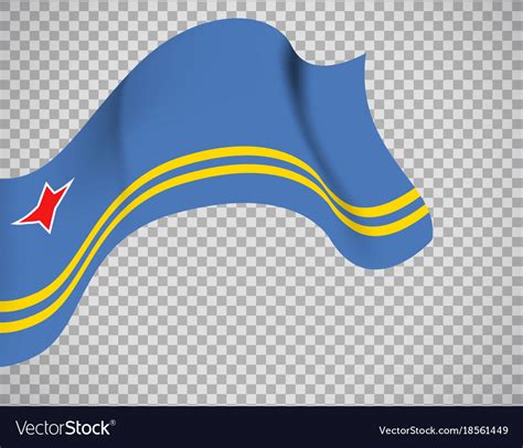 Aruba Flag On Transparent Background Royalty Free Vector