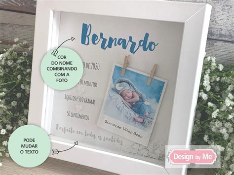 Quadro Personalizado 20x20cm Bebê Recém Nascido Elo7