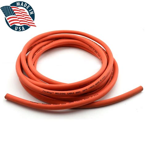 WeldingCity® Orange 2-AWG Heavy Duty Welding Cable EPDM Rubber Jacketed ...