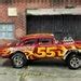 Custom Hot Wheels 1955 Chevy Gasser Satin Red With Flames Five Chrome AMR Wheels
