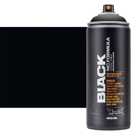 Montana Black Nitro Combination Matte Lacquer Black 400ml Spray Paint